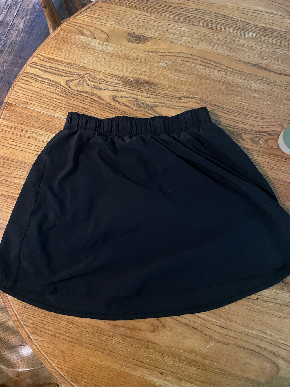 Women’s Black Elastic-Waist Skort - Versatile Casual Style